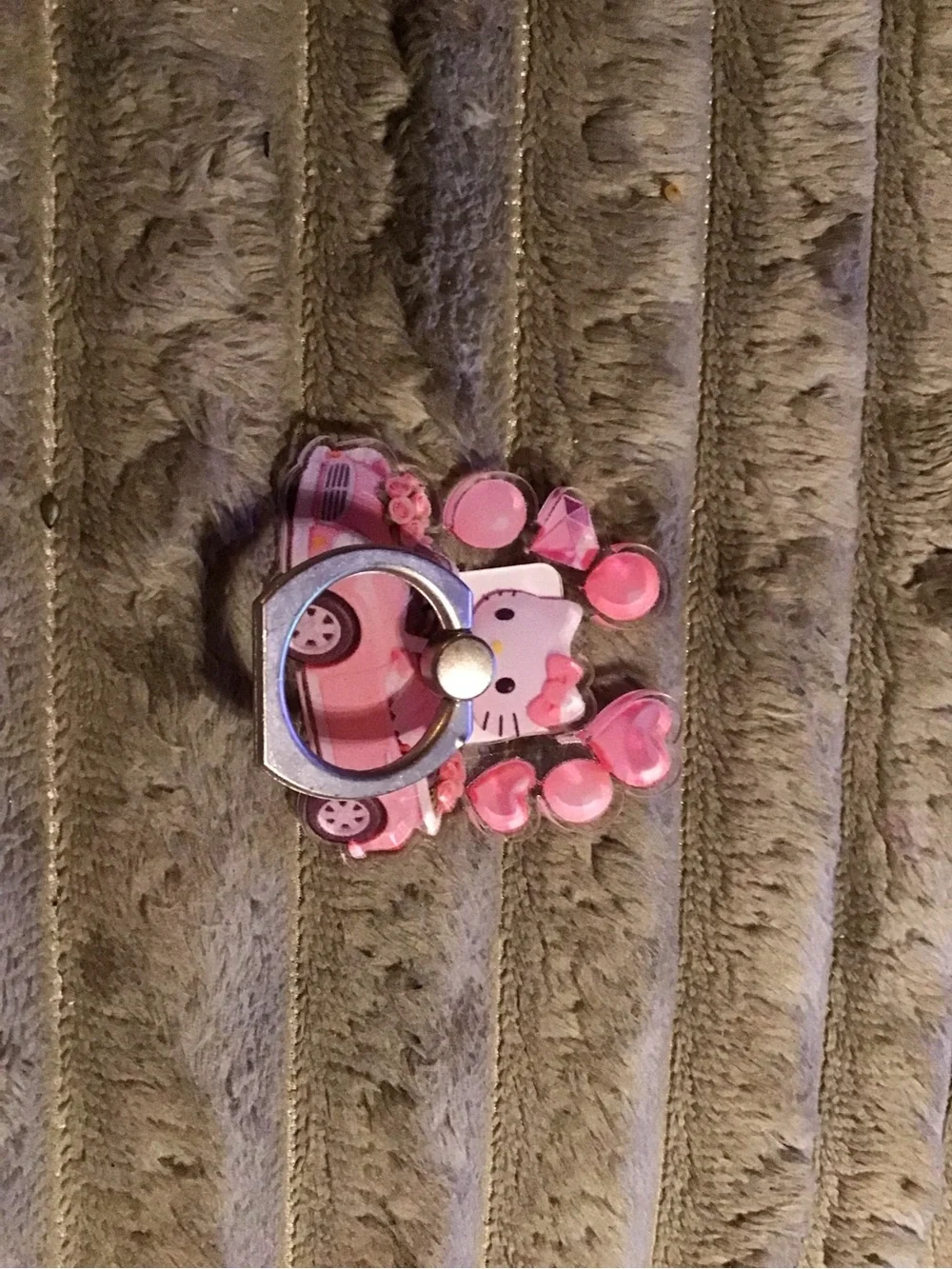 Hello Kitty Pink Car phone Clip with Heart Charms